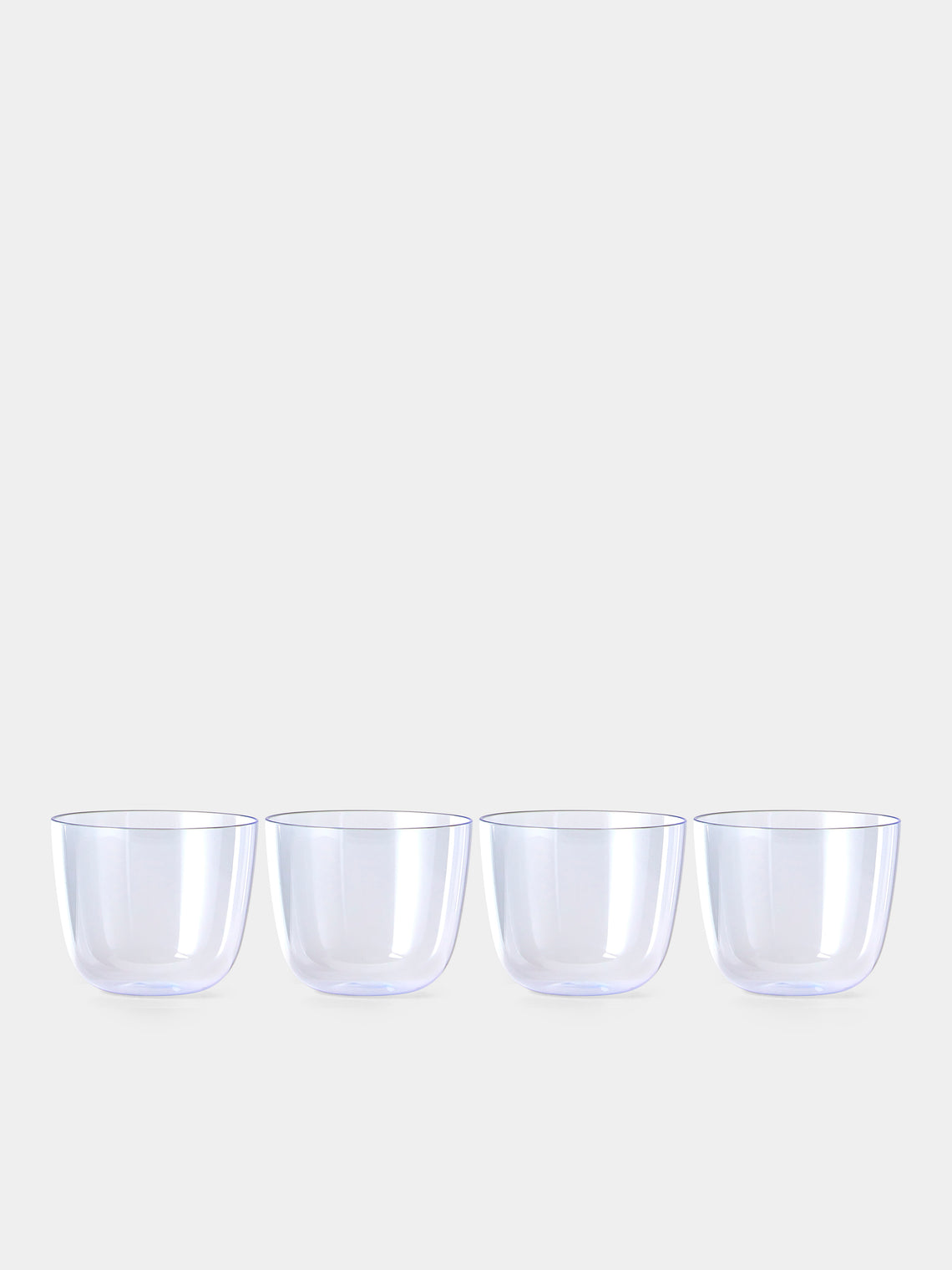 Lobmeyr - Alpha Hand-Blown Crystal Cocktail / Espresso Tumblers (Set of 4) - Light Blue - ABASK