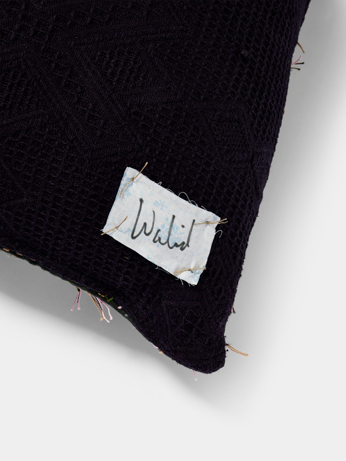 By Walid - 19th-Century Needlepoint Wool and French Marcella Cotton Pillow (23in/58cm) - Multiple - ABASK