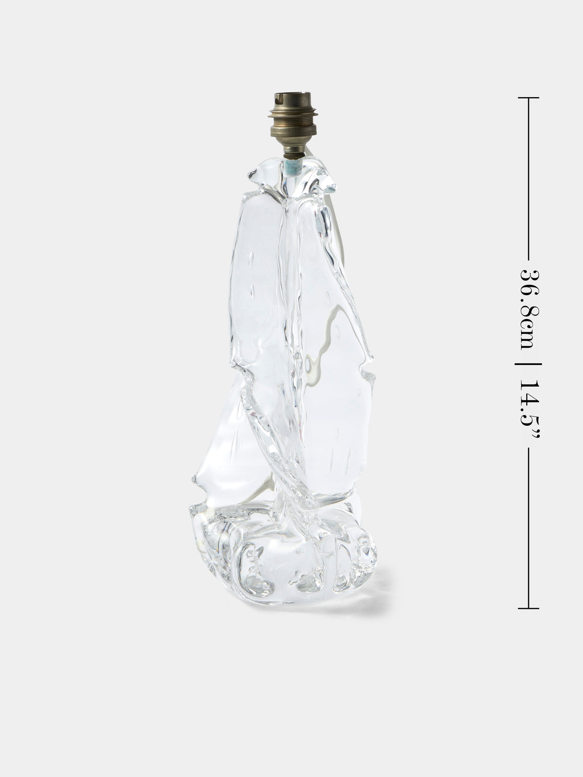 Antique and Vintage - Mid-Century Murano Glass Table Lamp - Clear - ABASK