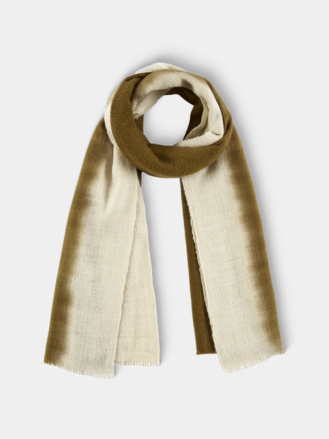 Me & K - Cashmere Ombré-Border Scarf (78.5in/2m) - Ivory - ABASK - 