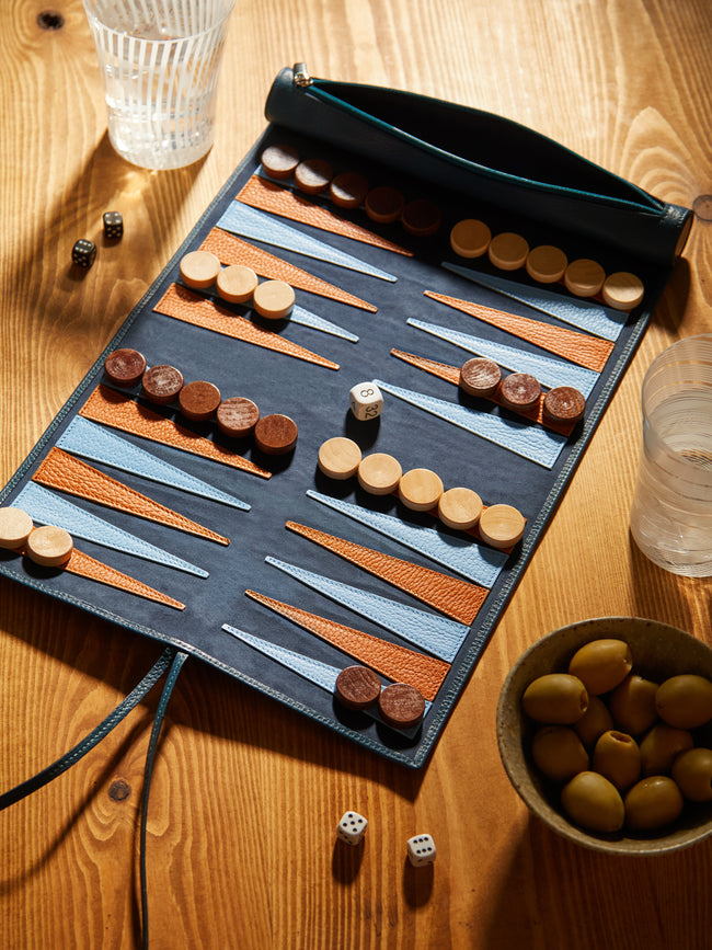 Noble Macmillan - Leather Travel Backgammon -  - ABASK