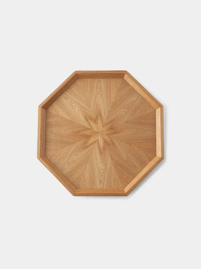 Mori Kougei - Poke Oak Square Tray (11in/27.5cm) - Brown - ABASK - 