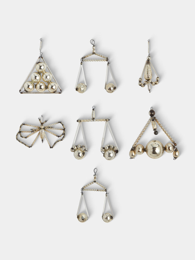 Antique and Vintage - Early-20th-Century Gablonzer Glass Tree Decorations (Set of 7) - Multiple - ABASK - 