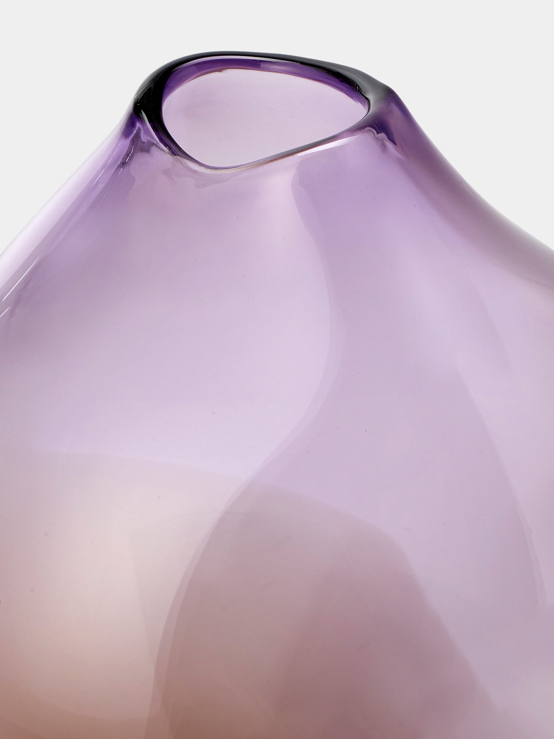Michele Oberdieck - Pomello Hand-Blown Vase (9in/22.5cm) - Purple - ABASK