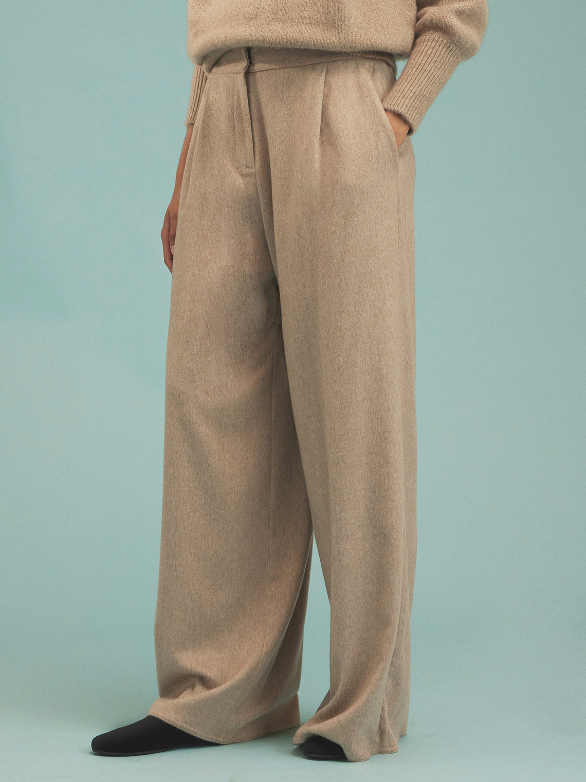 Dusan - Cashmere Full Trousers | Size: S - Cream - ABASK