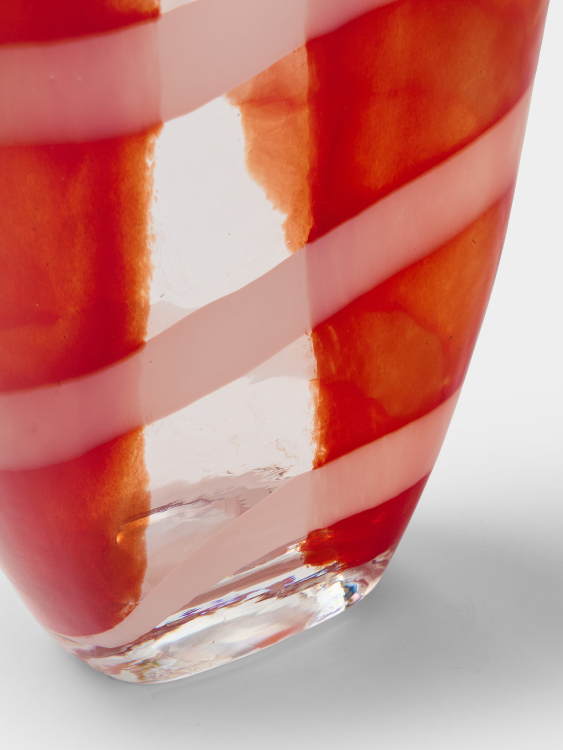 Antique and Vintage - 1960s Seguso Murano Glass Vase (11.5in/29cm) - Orange - ABASK