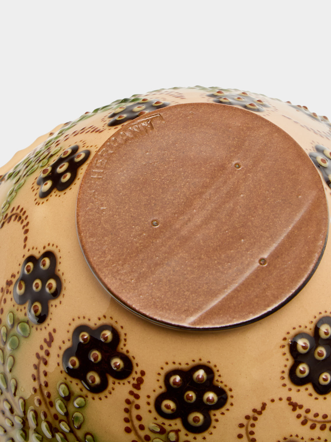 Poterie d’Évires - Flowers Hand-Painted Ceramic Mini Salad Bowl - Cream - ABASK