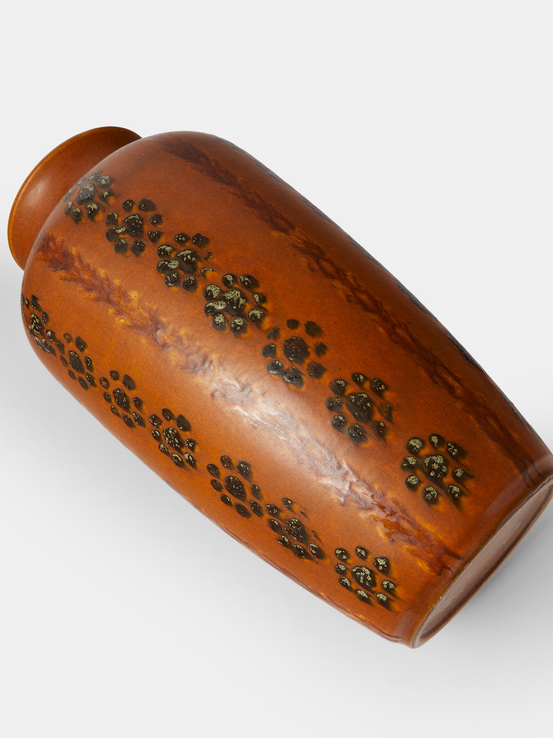 Antique and Vintage - MID CENTURY WEST GERMAN VASE - Orange - ABASK
