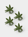 Artesanías del Atlántico - | Set of 4 | Paradise Handwoven Palm Napkin Rings - Green - ABASK - 