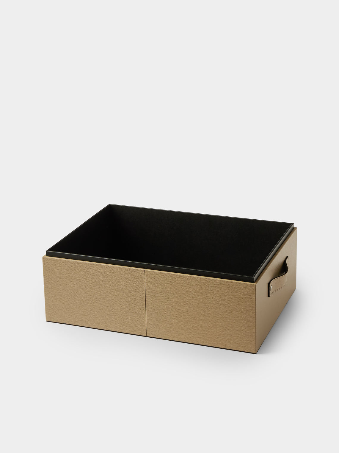 Pinetti - Avio Leather Large Storage Box - Taupe - ABASK