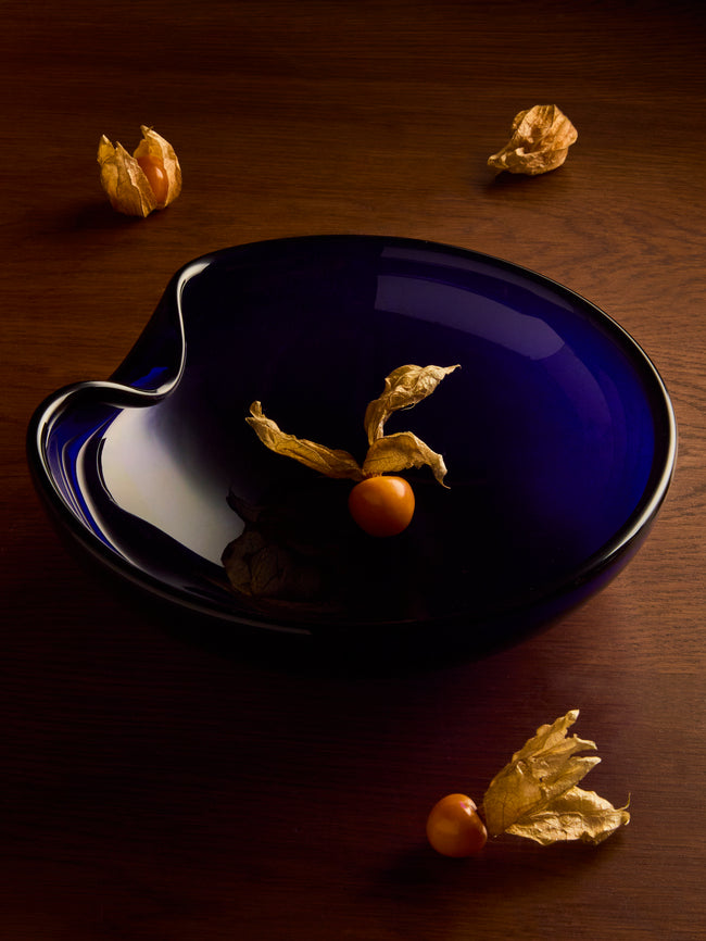 Antique and Vintage - 1960s Seguso Glass Bowl - Blue - ABASK