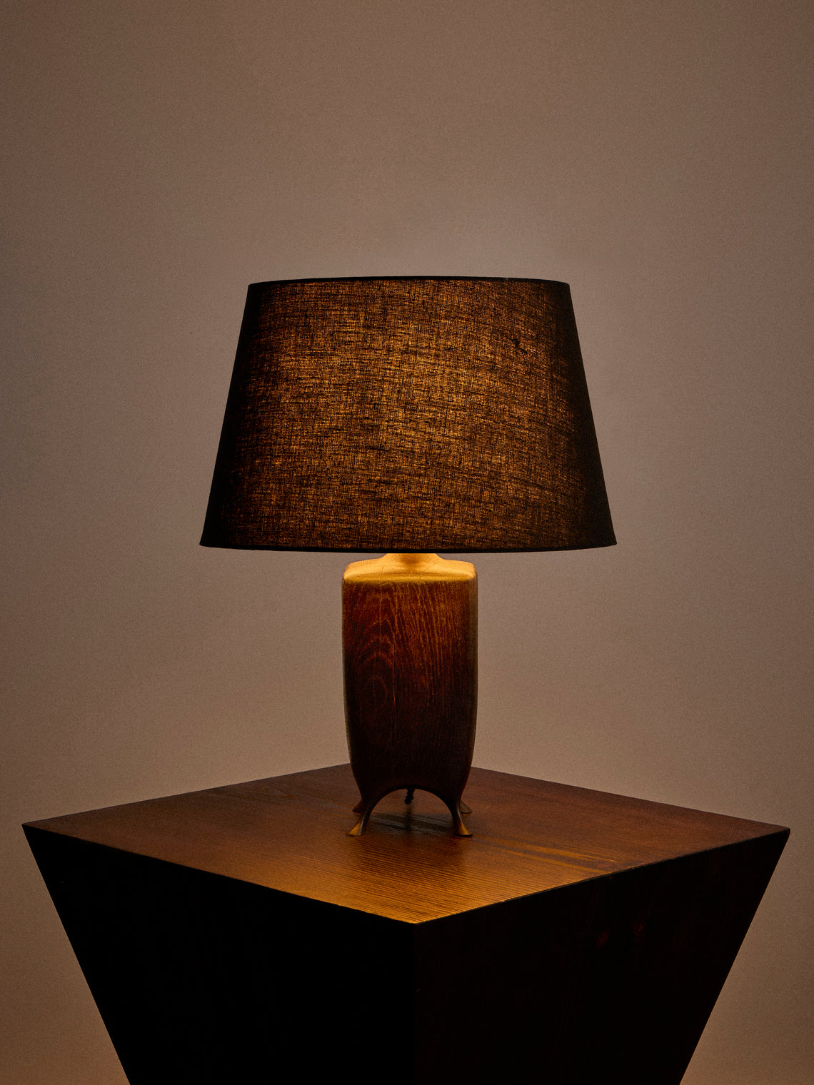 Jamie Gaunt Designs - No. 2 Ebonized Oak Table Lamp - Black - ABASK