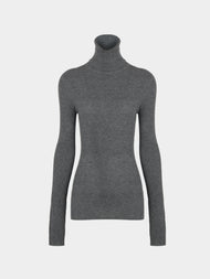 Arch4 - Izzy Baby Goat Cashmere Rollneck Top | Size: S - Gray - ABASK - 