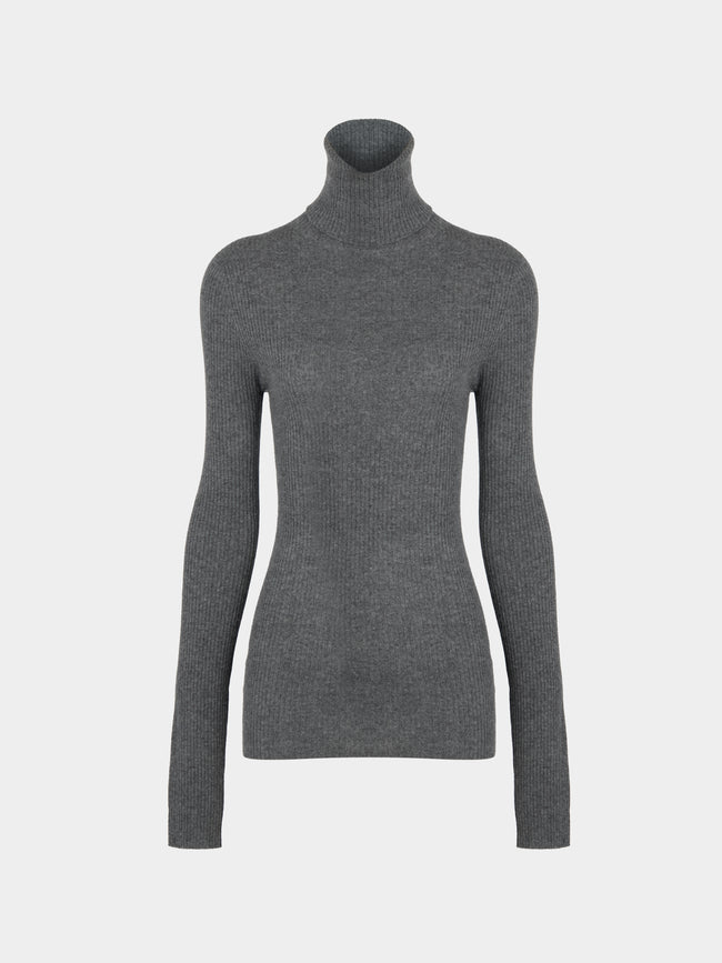 Arch4 - Izzy Baby Goat Cashmere Rollneck Top | Size: S - Gray - ABASK - 