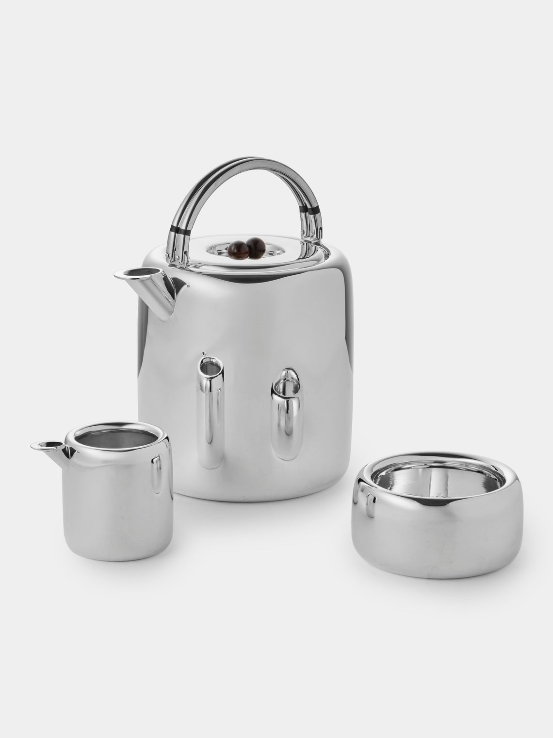 San Lorenzo - 1988 Afra and Tobia Scarpa Sterling Silver Tea Service (Set of 3) - Silver - ABASK - 