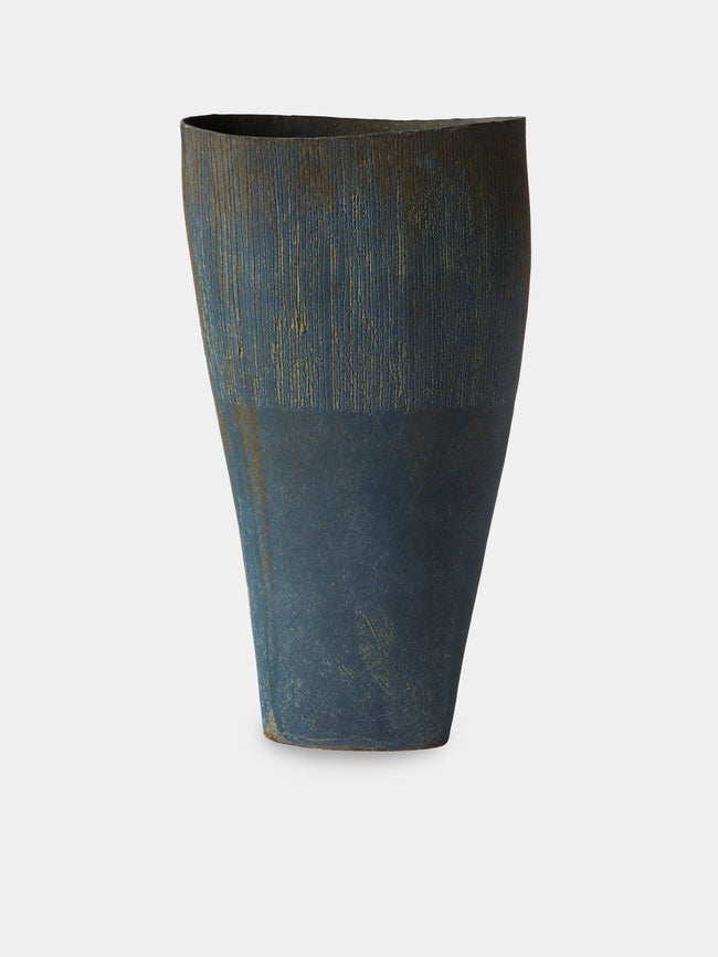 Linda Ouhbi - 11/2025 Hand-Built Stoneware Vase (19in/48cm) - Blue - ABASK - 
