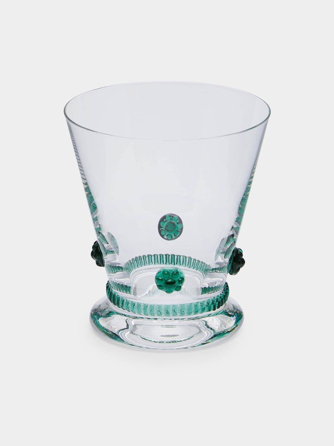 Theresienthal - Bacchus Hand-Blown Crystal Large Wine Glass (Set of 2) - Green - ABASK- 