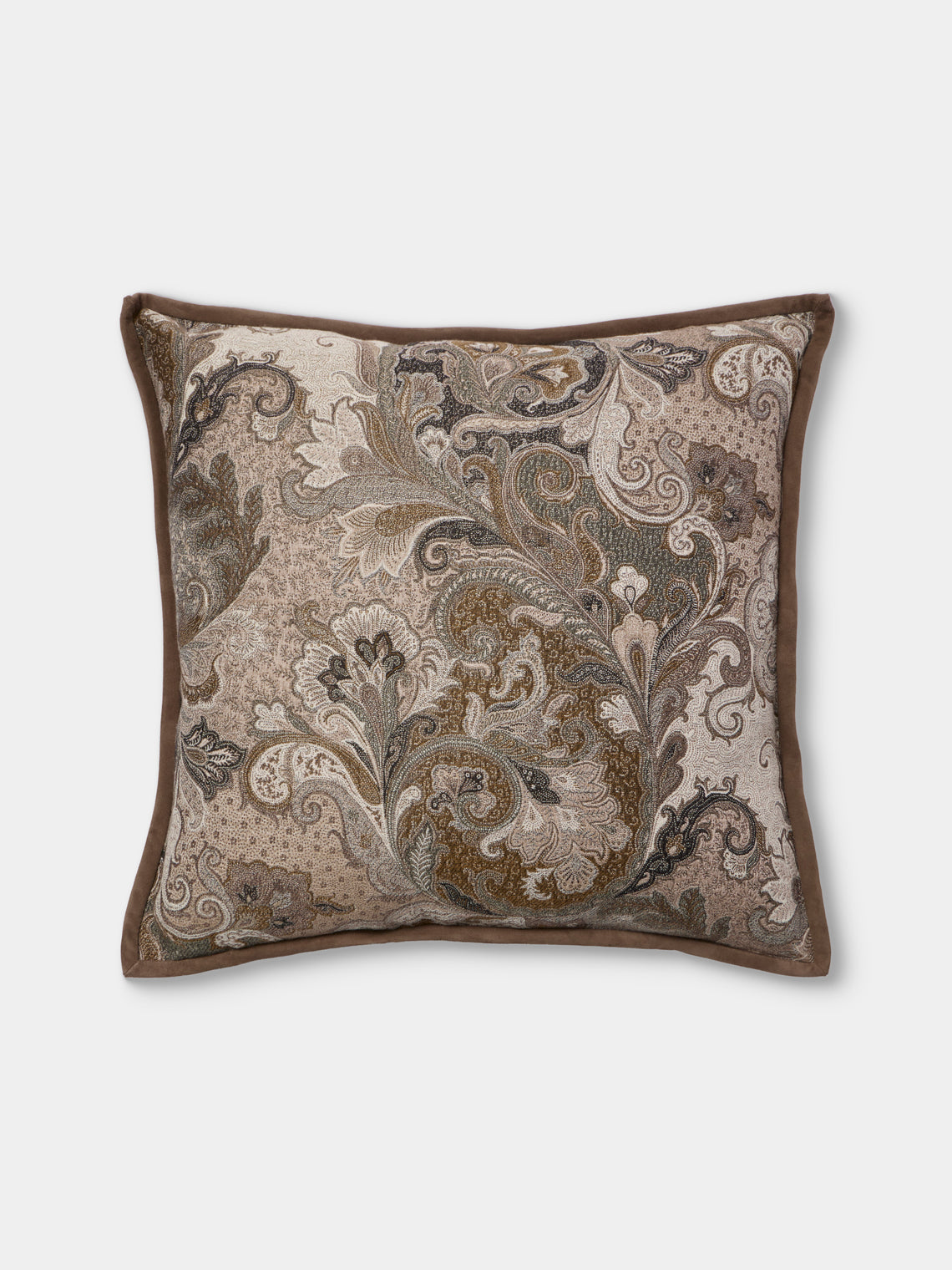 de Le Cuona - Elizabeth Paisley Wool Pillow (21.5in/55cm) - Multiple - ABASK - 