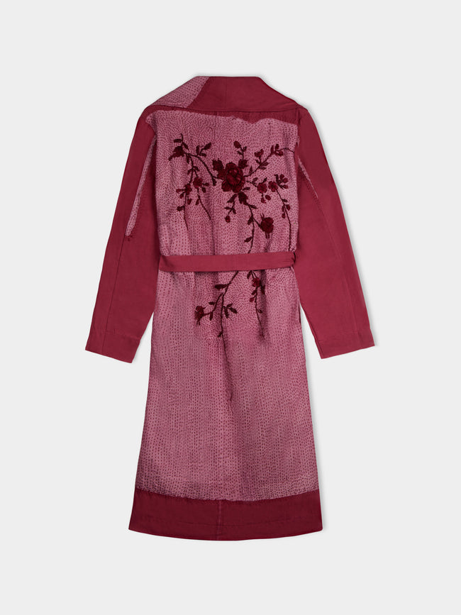 By Walid - 1920s Embroidered Khadi Silk Kimono Robe -  - ABASK