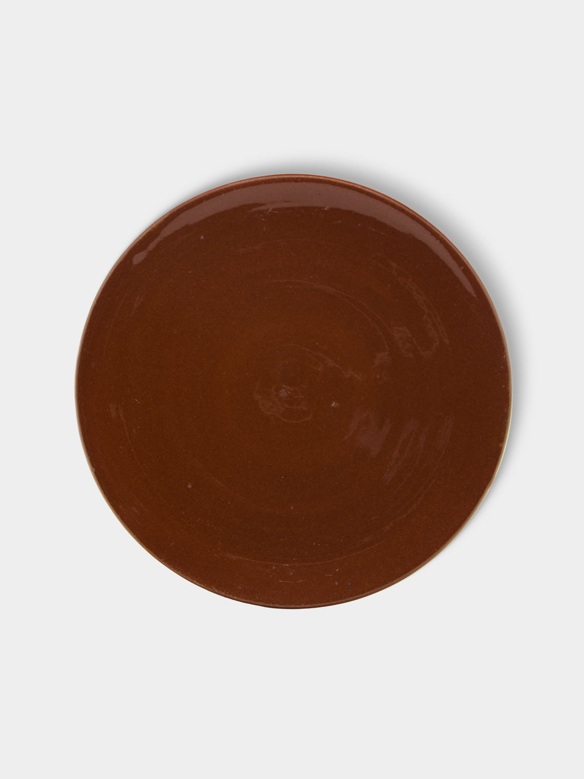 Poterie d’Évires - Flowers Hand-Painted Ceramic Small Lidded Butter Dish - Light brown - ABASK