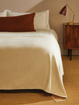 Studio Shamshiri x ABASK - Handwoven Cashmere Double-Faced King-Size Bed Blanket (118in/3m x 98.5in/2.5m) - Beige - ABASK