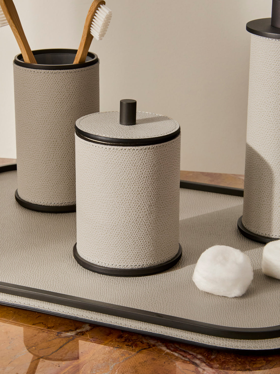 Giobagnara - Positano Leather Small Box - Light Gray - ABASK