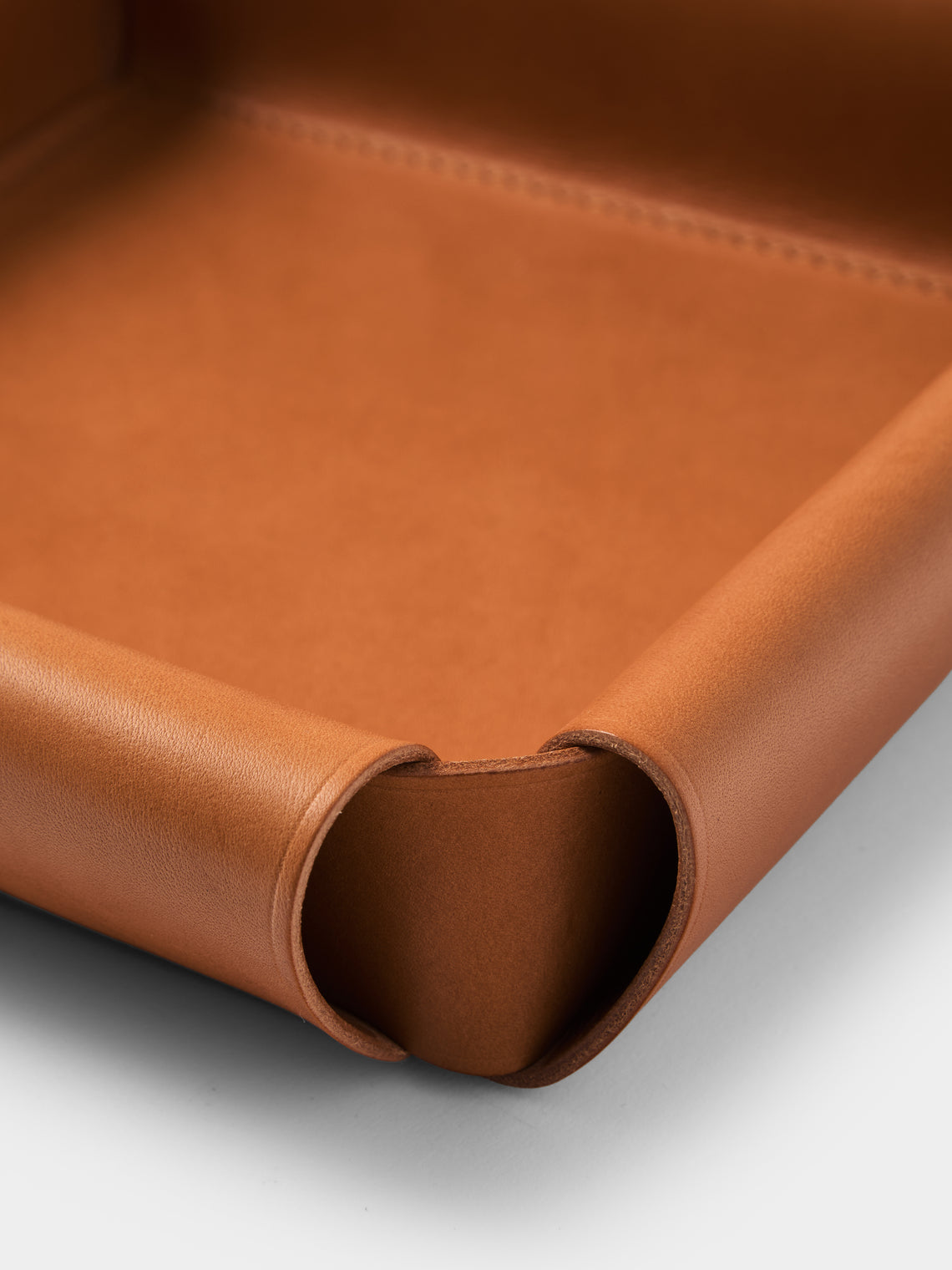 Otzi Studio - Assembly Leather Valet Tray (10in/26cm) - Tan - ABASK