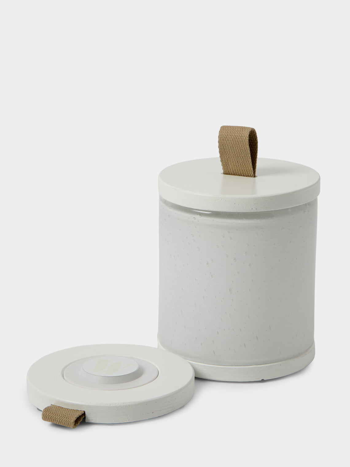 Wannes Antwerp - Antoine Paris Hand-Blown Glass and Rubberwood Portable Lamp - White - ABASK