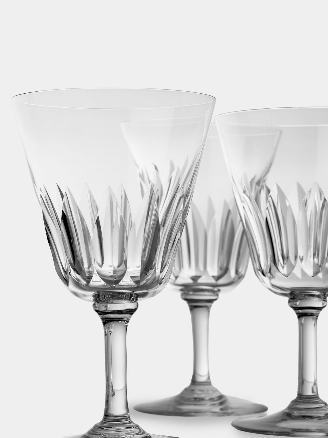 Antique and Vintage - Early-20th-Century Baccarat Côte d'Azur Crystal Water Glasses (Set of 6) - Clear - ABASK