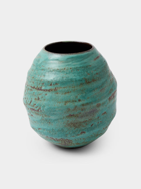 Peter Speliopoulos Projects - Hand-Thrown Stoneware Vase (7.5in/19cm) - Blue - ABASK - 