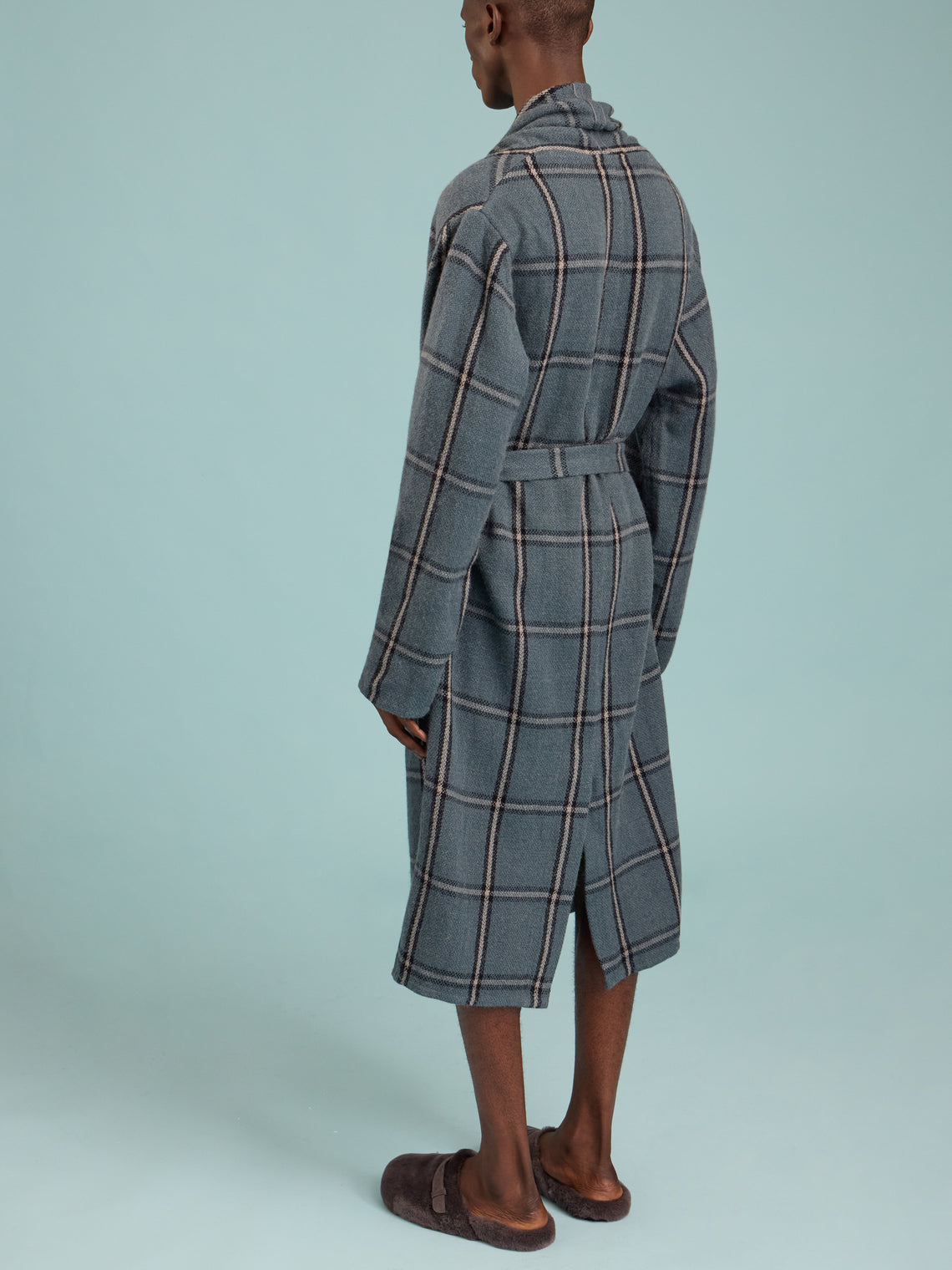 Denis Colomb - Nomad Camel Wool Long Cardigan | Size: M - Blue - ABASK