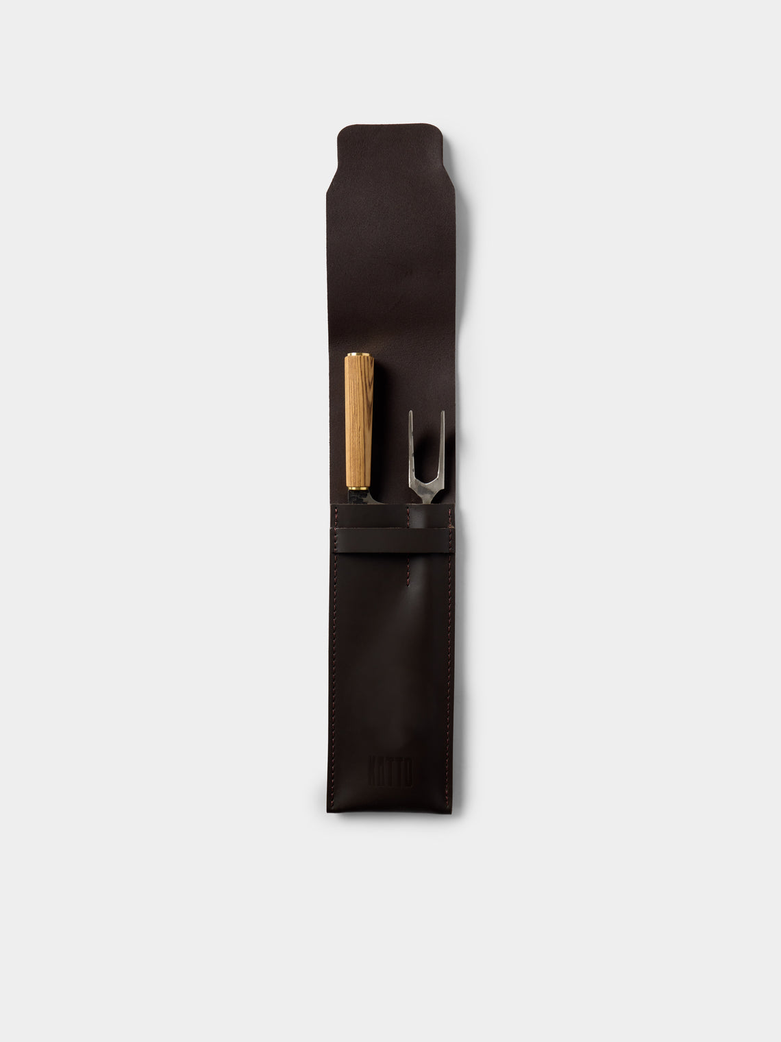 Katto - | Set of 4 | Spalted Tamarind Kitchen Knives - Brown - ABASK