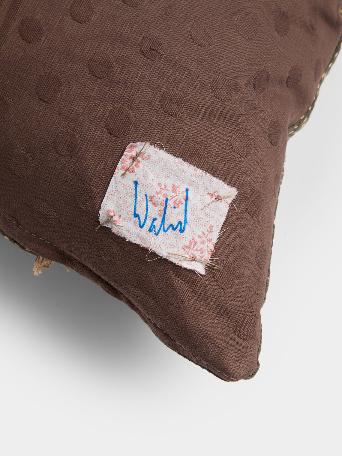 By Walid - 17th-Century Flemish Verdure Tapestry Damask Cushion (30.5in/77cm) - Multiple - ABASK