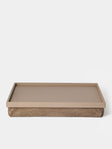 Giobagnara - Teddy Leather Bed Tray (21in/53cm) - Gray - ABASK - 