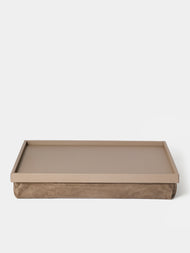 Giobagnara - Teddy Leather Bed Tray (21in/53cm) - Gray - ABASK - 