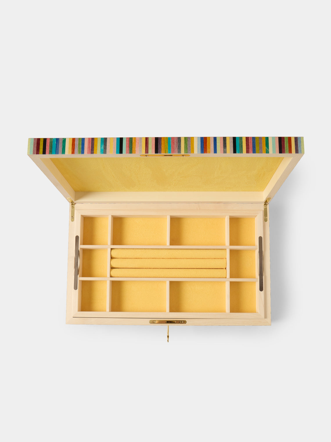 Kevin Stamper - Stripe Marquetry Wood Jewelry Box - Multiple - ABASK
