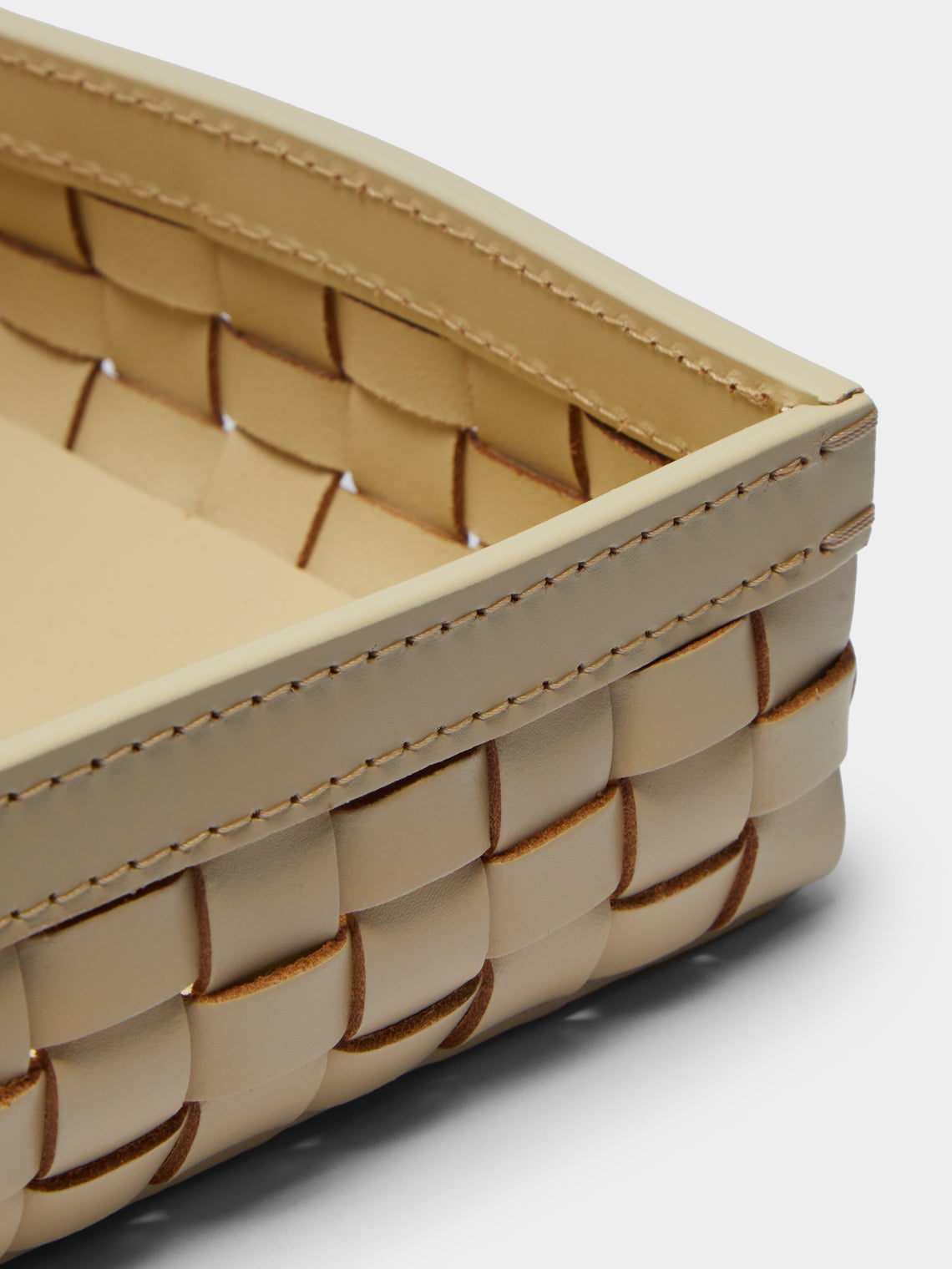 Riviere - Woven Leather Tray -  - ABASK