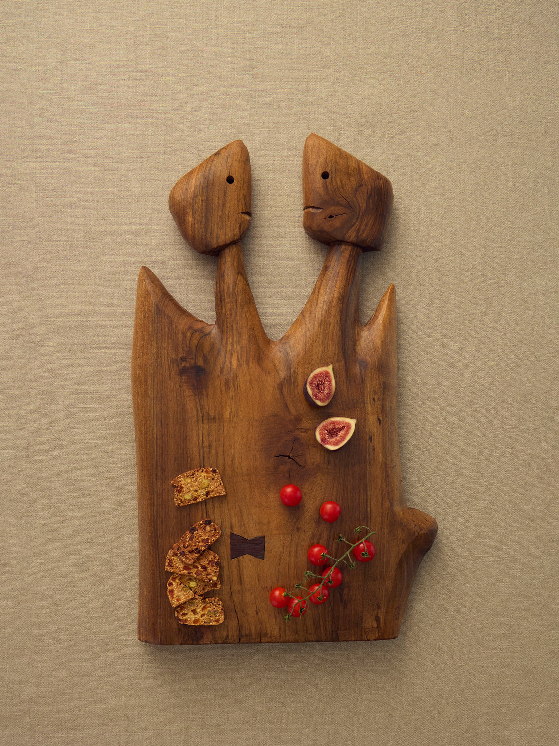 Eliot Daguet - Hand-Carved Walnut Serving Board - Brown - ABASK