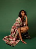 Nazzy Beglari - Women's Hand-Loomed Ikat Velvet Reversible Robe | One Size - Multiple - ABASK