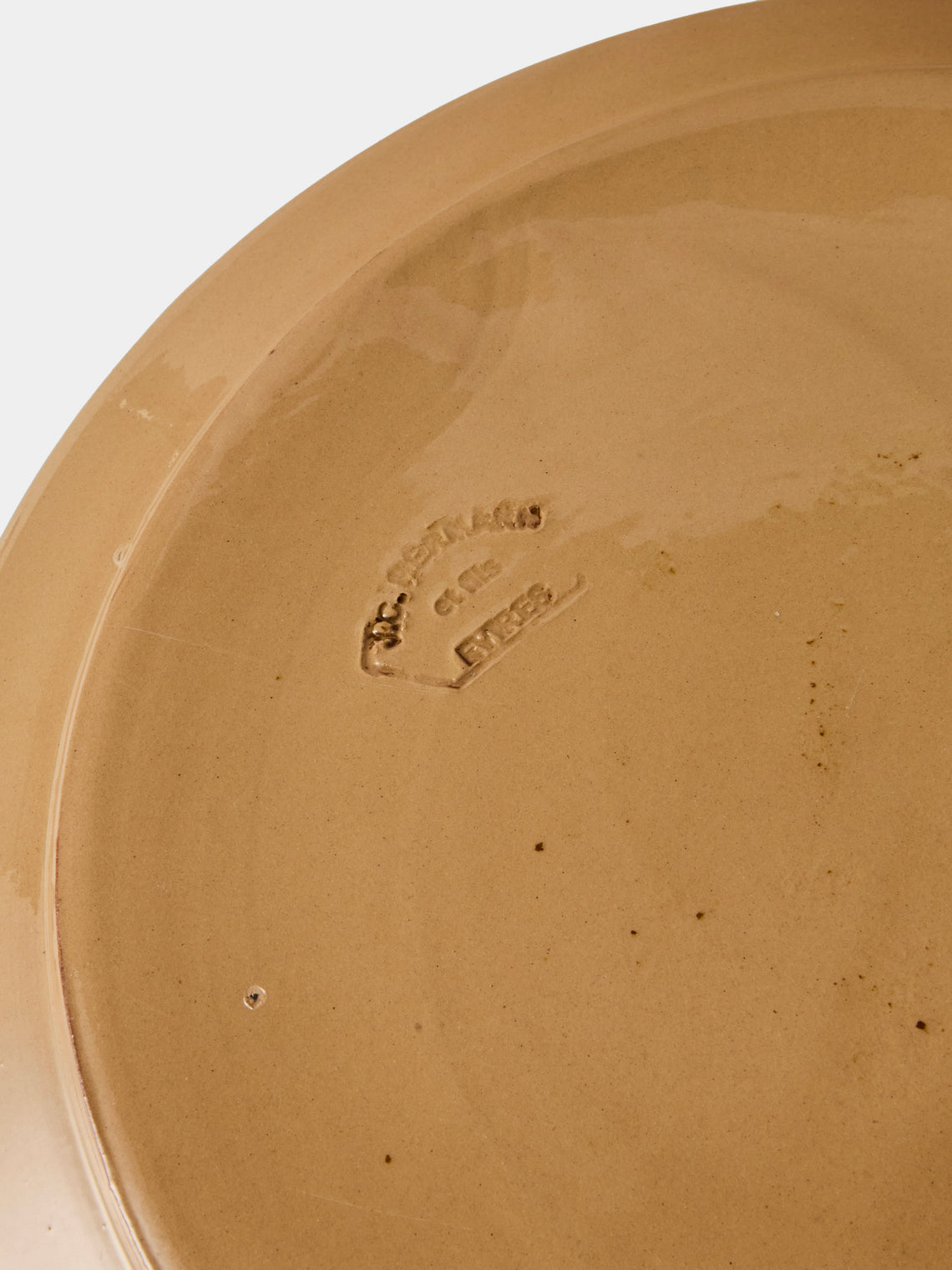 Poterie d’Évires - Flowers Hand-Painted Ceramic Round Platter - Cream - ABASK
