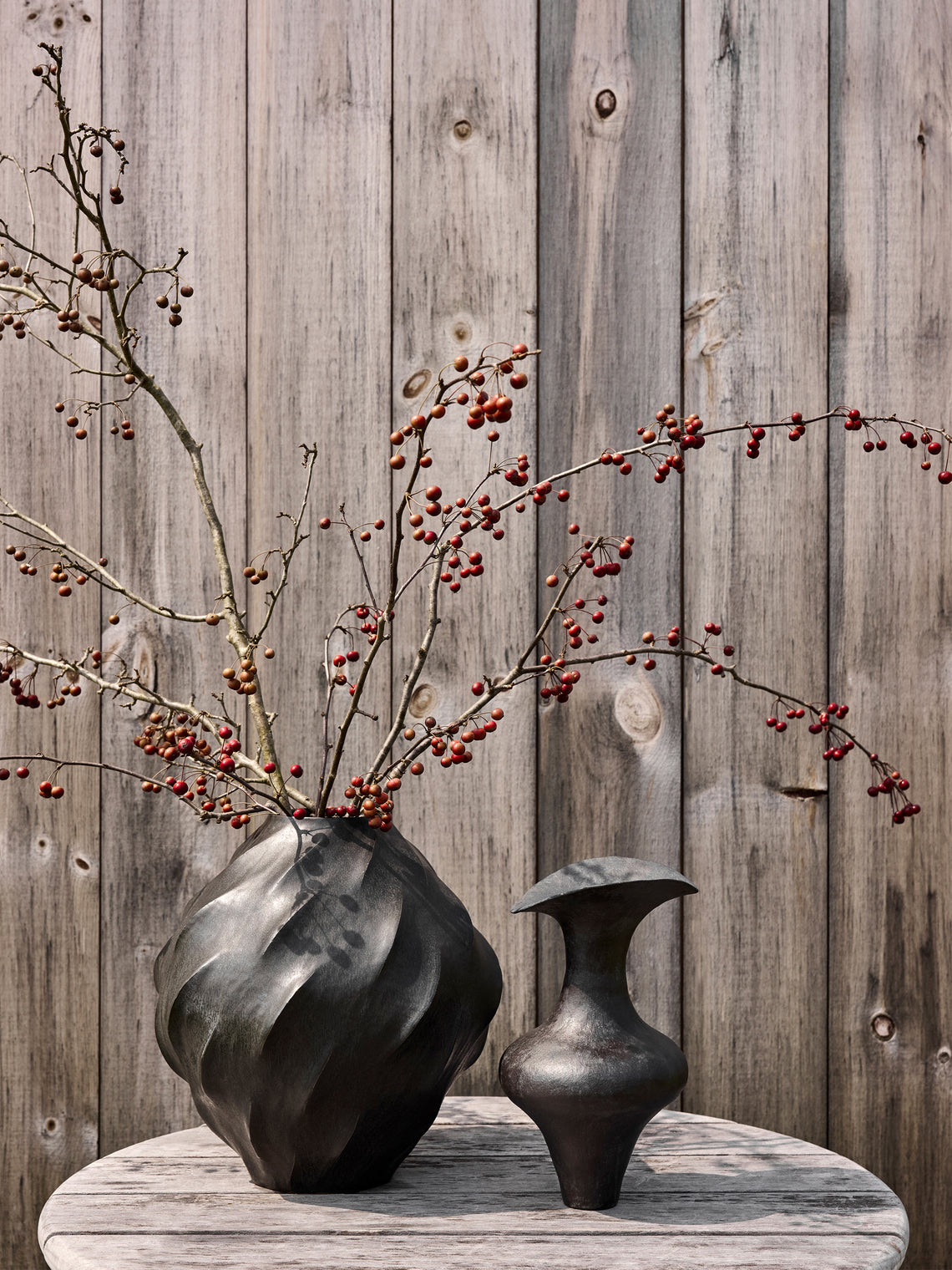 Lee Song-am - Hand-Thrown Ceramic Vase (13in/33cm) - Black - ABASK