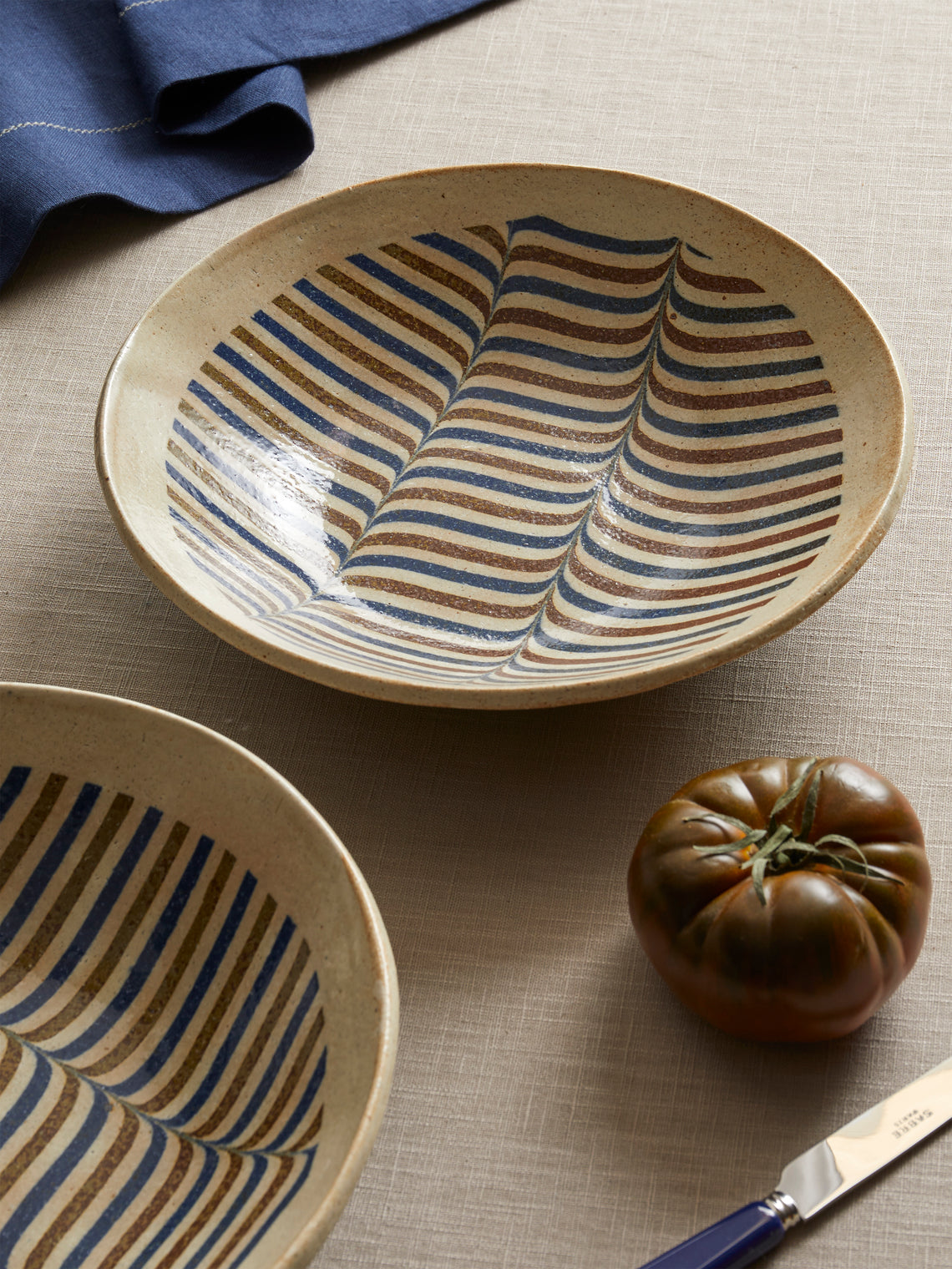 Makidani-gama - No. 1 Nerikomi Ceramic Plates – 10in/25cm (Set of 5) - Multiple - ABASK