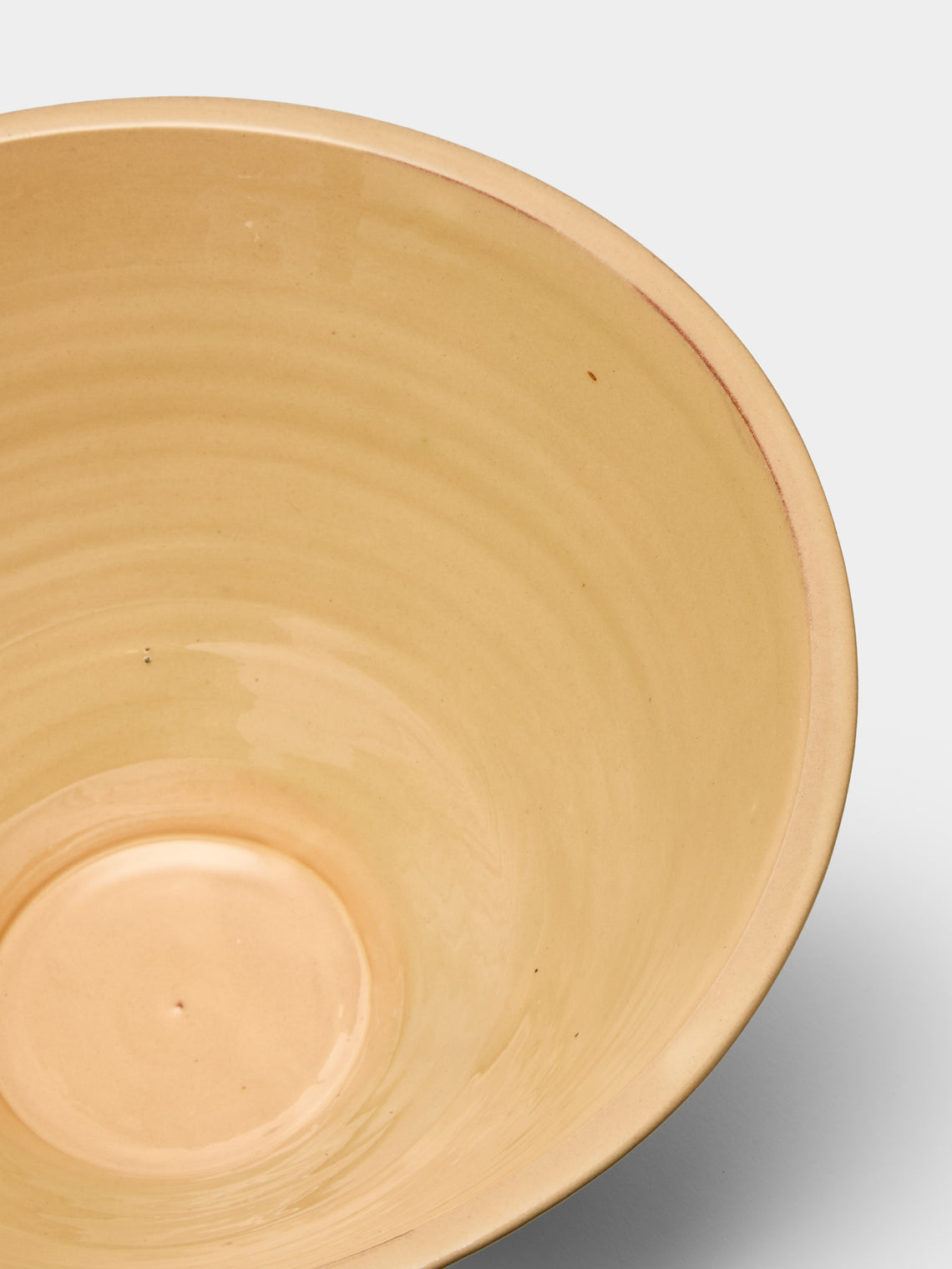 Poterie d’Évires - Flowers Hand-Painted Ceramic Large Salad Bowl - Dark brown - ABASK
