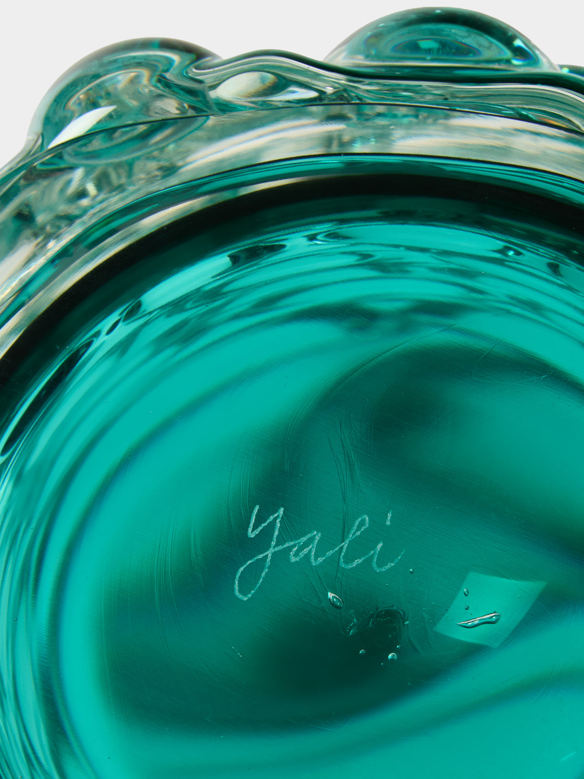 Yali Glass - Boboli Hand-Blown Murano Glass Vase (8.5in/22cm) - Blue - ABASK