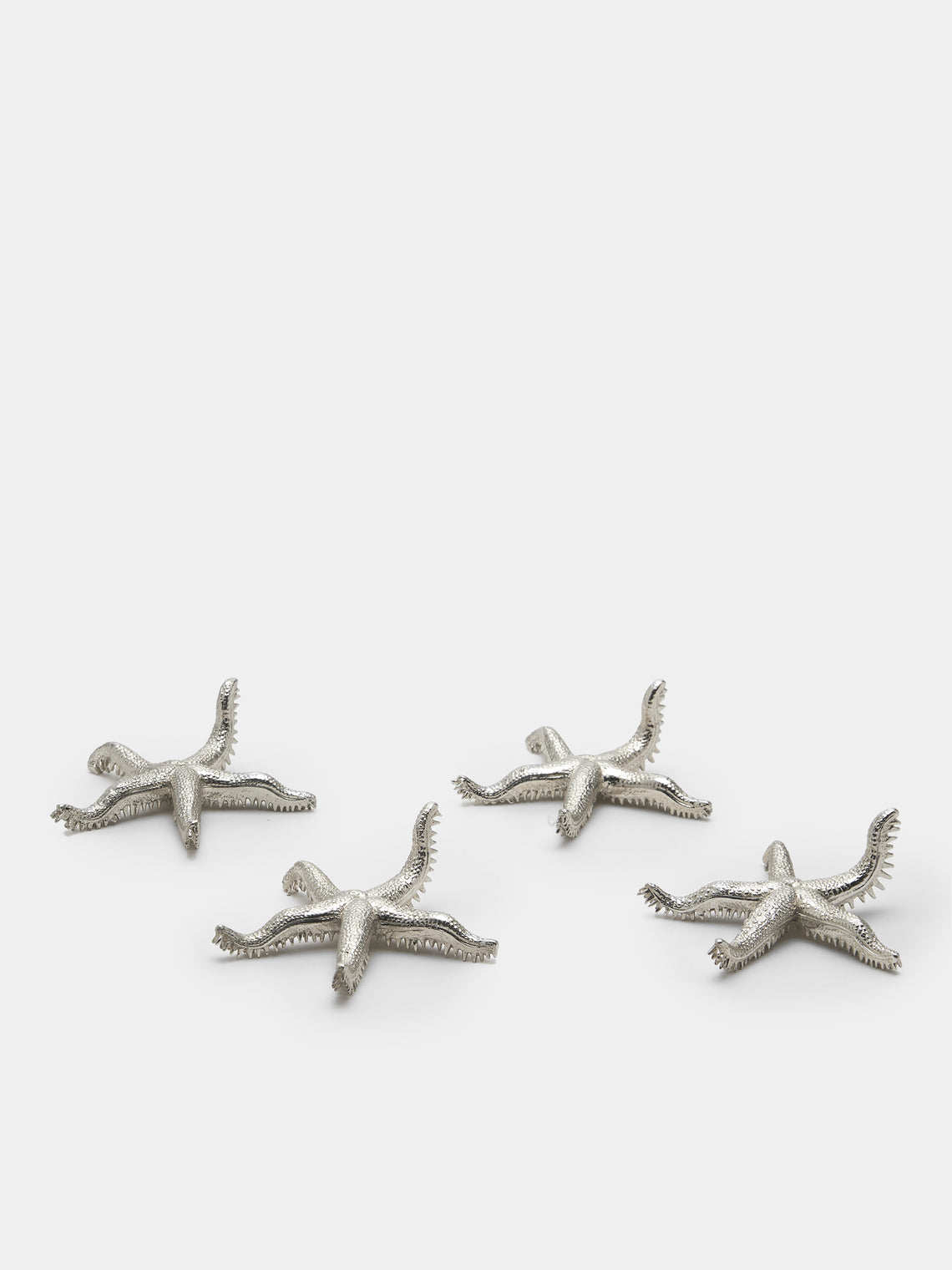 Objet Luxe - Starfish Silver-Plated Chopstick Rests (Set of 4) - Silver - ABASK