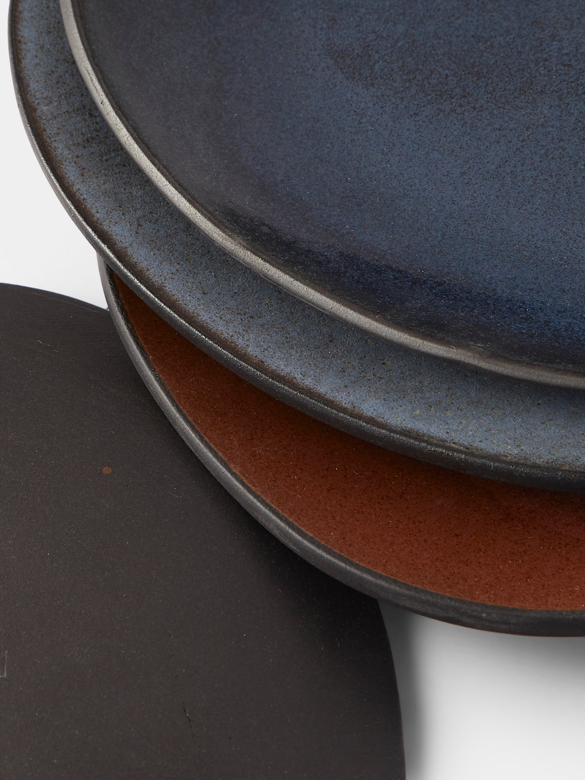 Hana Karim Studio - Hand-Built Stoneware Dessert / Salad Plates — 8in/20cm (Set of 4) - Multiple - ABASK