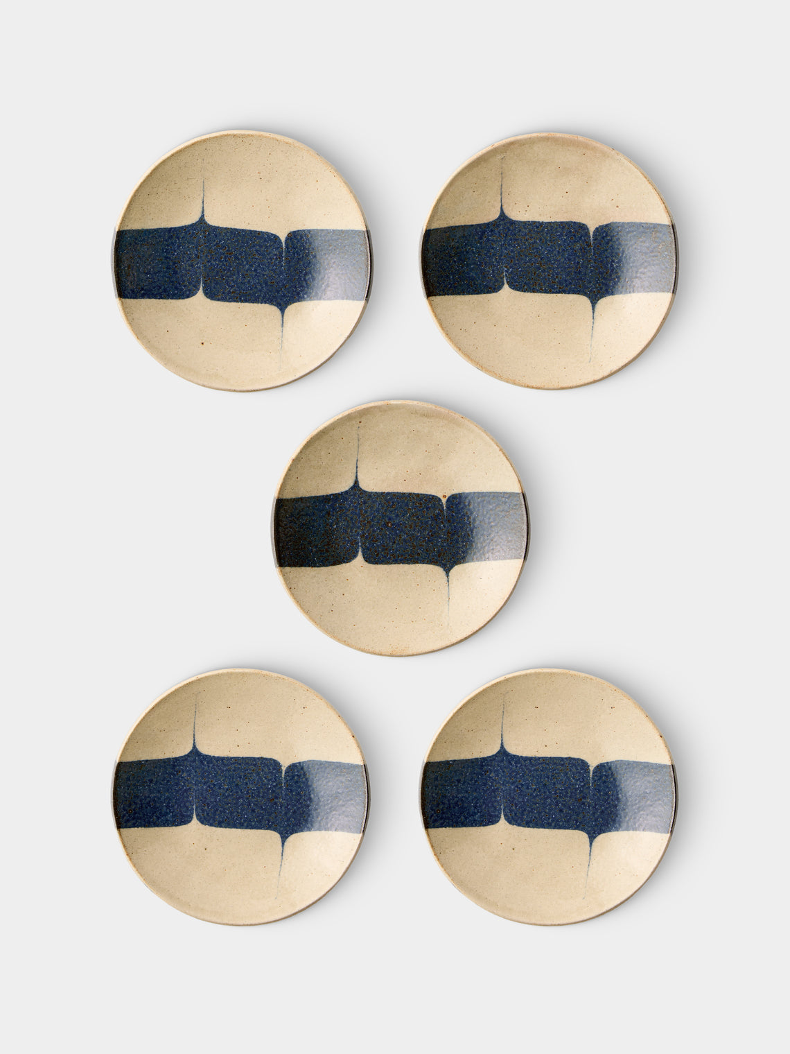 Makidani-gama - No. 2 Nerikomi Ceramic Plates – 6in/15cm (Set of 5) - Multiple - ABASK