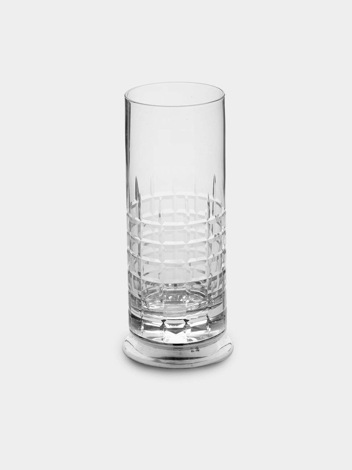 Antique and Vintage - Mid-Century Solid Silver and Crystal Highballs (Set of 6) - Clear - ABASK- 