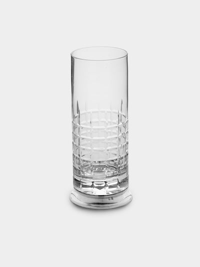 Antique and Vintage - Mid-Century Solid Silver and Crystal Highballs (Set of 6) - Clear - ABASK- 