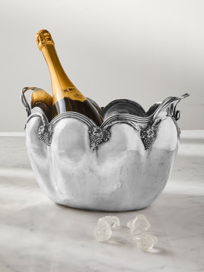 Antique and Vintage - 1930s Mario Buccellati Sterling Silver Wine Cooler - Silver - ABASK